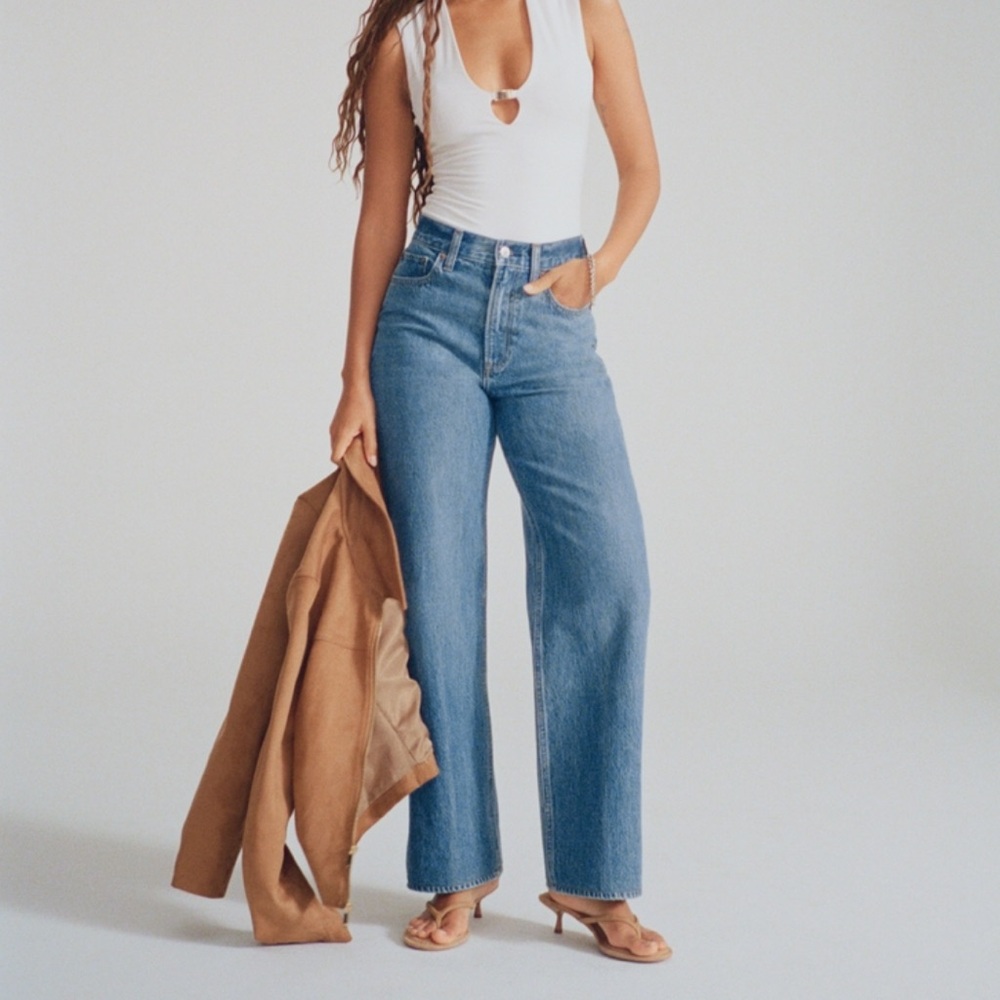 FINAL PRICE BEFOFE DONATION- Abercrombie & fitch curve love high rise loose jean